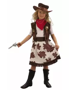 Kostium kowbojki dla dziewczynki, Rozmiar: 4-6 lat (110-120 cm)