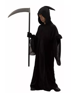 Kostium Czarnego Żniwiarza dla dzieci na Halloween, Rozmiar: 4-6 lat (110-120 cm)