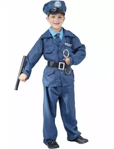 Niebieski kostium policjanta dla dziecka, Rozmiar: 4-6 lat (110-120 cm)