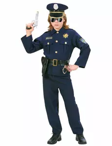 Kostium policjanta granatowy dla chłopca, Rozmiar: 8-10 lat (140 cm)