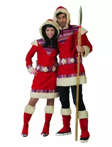 Kostium Nanook Eskimo dla mężczyzn, Rozmiar: Medium/Large