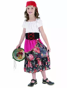 Kostium cygański dla dziecka, Rozmiar: 4-6 lat (110-120 cm)