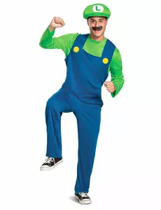 Kostium Luigi™ klasyczny dla dorosłych, Rozmiar: X-Large