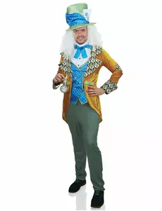 Kostium ekscentryczny kapelusznik deluxe dla mężczyzn, Rozmiar: Small