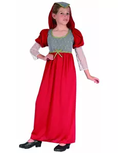 Średniowieczny strój dziewczęcy, Rozmiar: 4-6 lat (110-120 cm)
