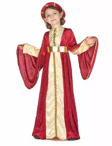 Kostium średniowiecznej królowej dziewczyny, Rozmiar: 4-6 lat (110-120 cm)