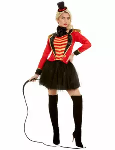 Czerwony kostium Ringmaster dla kobiet, Rozmiar: Small