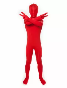 Morphsuits Czerwony kombinezon — kostium dla dzieci, Rozmiar: 10-12 latL(136-152 cm)