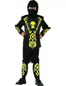 Żółty kostium ninja dla chłopca, Rozmiar: 10-12 lat (130-140 cm)