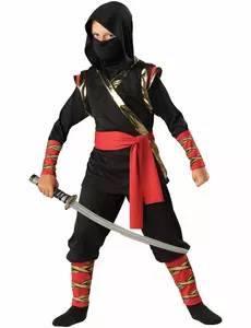 Kostium Ninja dla dzieci - Deluxe, Rozmiar: 10 lat (137-140 cm)