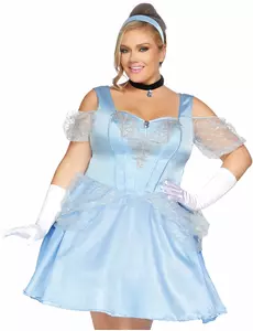 Kostium damski plus size w kolorze niebieskim księżniczki, Rozmiar: X-Large/XX-Large (48-52)