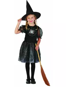Kostium wiedźmy pająk dla dziewczynki, Rozmiar: 4-6 lat (110-120 cm)