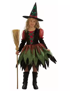 Kostium leśnej czarownicy Halloween Girl, Rozmiar: 4-6 lat (110-120 cm)