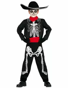 Kostium szkielet Dia de los muertos dla chłopców, Rozmiar: 5-6 lat (110-115 cm)