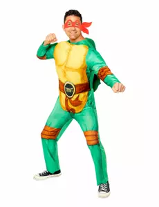 Luksusowy kostium Żółwia Ninja z 4 maskami dla dorosłych, Rozmiar: M
