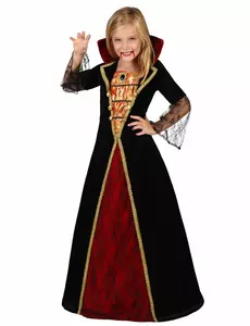 Elegancka wampirzyca kostium na Halloween, Rozmiar: 5-6 lat (115/130 cm)