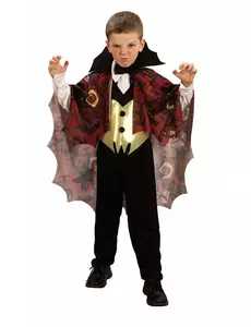 Żółto-czerwony kostium wampira dla chłopców na Halloween