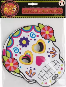3 Dia de los muertos dla dorosłych Halloween różne maski kartonowe