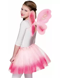 Tutu z motylem w pastelowym różu i skrzydłami