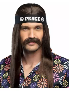 Czarna opaska Peace dla dorosłych