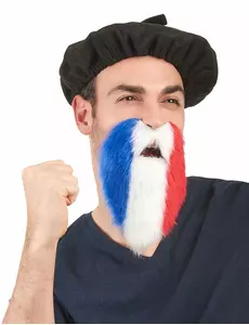 Tricolor podtrzymujący brodę Francja dorosły