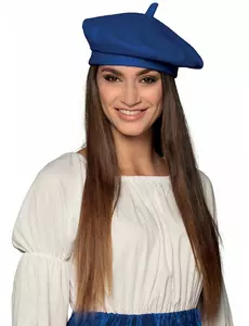 Dorosły niebieski beret baskijski