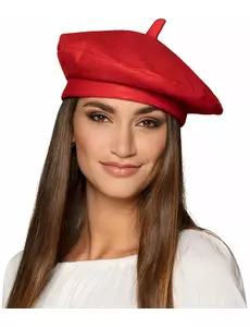 Czerwony beret baskijski dla dorosłych