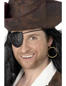 Kolczyk i przepaska na oko dla dorosłych piratów