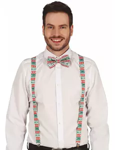 Szelki dla dorosłych ze wzorem świątecznym