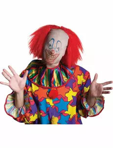 Kominiarka Halloween dla dorosłych Clown z włosami