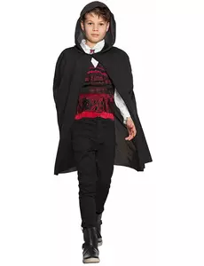Dziecko Halloween Czarny płaszcz z kapturem
