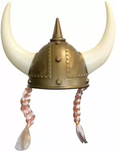 Hełm wikinga z warkoczami dla dorosłych