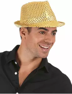 Czapka Borsalino z cekinami dla dorosłych
