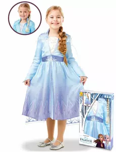 Zestaw kostiumu Elsy z Frozen 2 i warkocza dla dziewczynek
