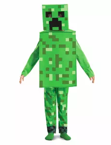 Kostium klasyczny Creeper Minecraft™ dla dzieci, Rozmiar: 7-8 lat (124 - 136 cm)