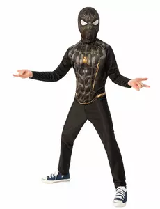 Klasyczny czarno-złoty kostium Spiderman No Way Home dla dzieci, Rozmiar: 5-6 lat(110-116 cm)