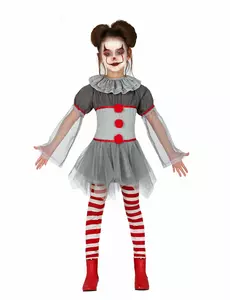 Kostium Legging Psycho Clown dla dziewczynki, Rozmiar: 3-4 lat (95-105 cm)