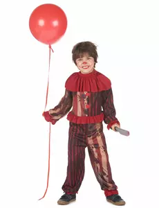 Kostium przerażającego czerwonego klauna dla chłopca, Rozmiar: 10-12 lat(130-140 cm)