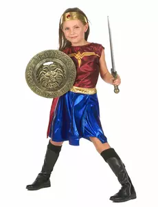 Kostium wojowniczki amazonki dla dziewczynki, Rozmiar: 10-12 lat (130-140 cm)