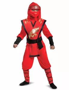 Kostium LEGACY deluxe Kai Ninjago® - dziecko LEGO™, Rozmiar: 10–12 lat(137–149 cm)