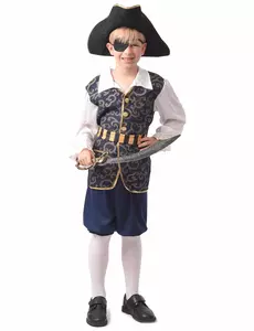 Elegancki kostium pirata dla chłopca, Rozmiar: 10-12 lat (130-140 cm)