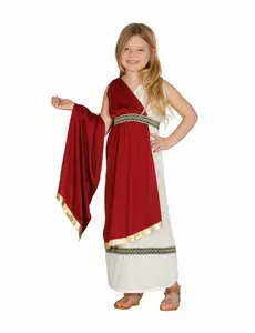 Kostium rzymskiej księżniczki dla dziewczynki, Rozmiar: 5-6 lat (110-115 cm)