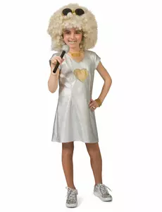 Srebrny kostium dyskotekowy dla dziewczynek, Rozmiar: 6-8 lat(116 cm)