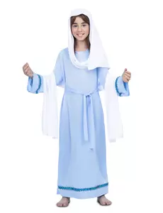 Niebieski kostium Maryi Dziewicy dla dziewczynek, Rozmiar: 6 lat (110 - 122 cm)