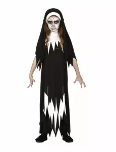 Kostium zakonnica zombie dla dziewczynki, Rozmiar: 5-6 lat (110-115 cm)