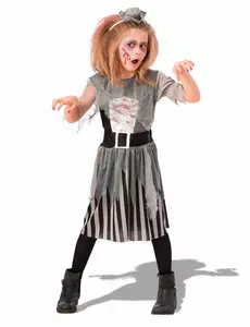 Szary kostium pirata zombie dla dziewczynki, Rozmiar: 6-7 lat (126 cm)