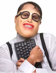 Półmaska lateksowa dla dorosłych geeków
