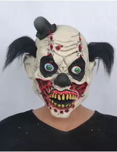 Maska lateksowa krwawego klauna Halloween