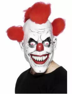 Dorosła przerażająca maska klauna na Halloween