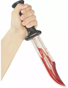 Zakrwawiony nóż 33 cm dorosły